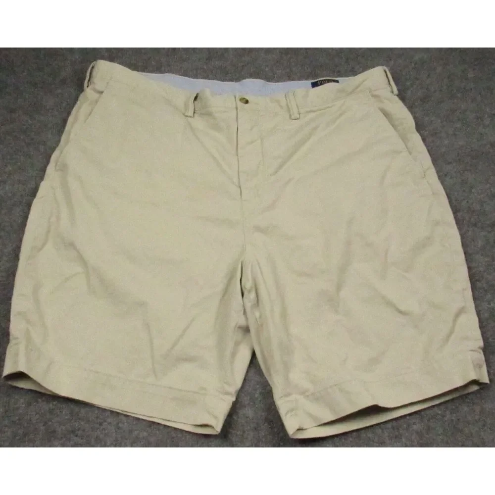 Polo Ralph Lauren Shorts Mens 42x9 Chino Beige Pony Logo‎ Stretch Classic Fit